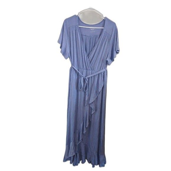 Isabel Maternity Flutter Empire Waist Maternity Dress Lavender - Picture 3 of 12